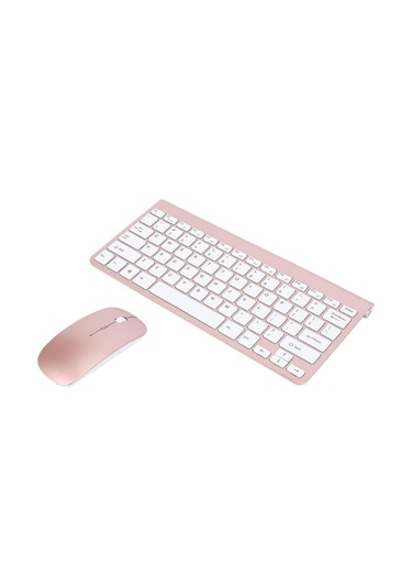 Monyee Gül Altın Renkli 2.4 Ghz Kablosuz Klavye Ve Fare Seti, Windows Xp Ve Mac Uyumlu, Usb Alıcılı, Sessiz Tuşlar Diğer