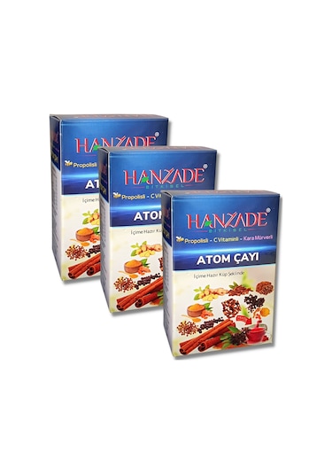 Hanzade Bitkisel Propolisli C Vitaminli Kara Mürverli Atom Çayı 3 x 150 G