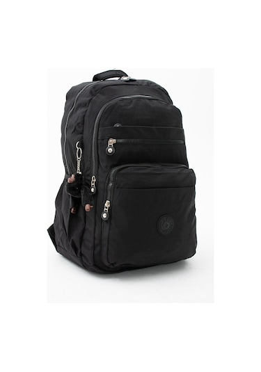 Ultra Hafif Çok Cepli Su Geçirmez Okul Çantası Laptop, Notebook, Okul, Spor, Seyahat Siyah 571-11b-12 Siyah