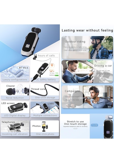 K88 Business Yaka Tek Kulak Bluetooth Kulaklık Siyah