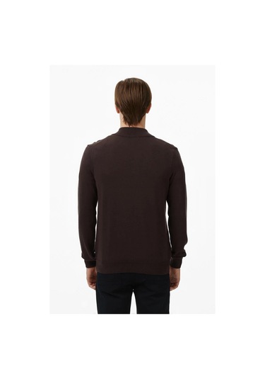 Nautica Erkek Kahverengi Classic Fit Kazak-12048 Kahverengi