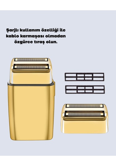 Altın Kaplama Kablolu Erkek Tıraş Makinesi Favori Aparatlı