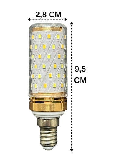 4 Adet Heka 10w 70w Sarı-günışığı-beyaz E14 Duylu Üç Renkli Led Mısır Ampul
