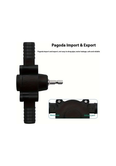 Chuangyinshop Elektrikli Matkap Su Pompası Aksesuarlı Dc Kendinden Emişli Taşınabilir El Tipi Sıvı Transfer Pompası