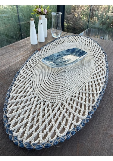 Runner - 1 Adet - 110 X 55 Cm Beyaz