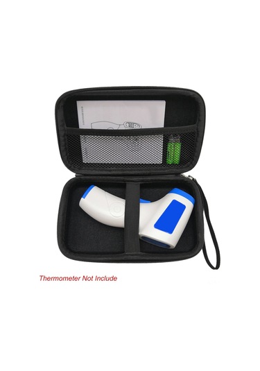 Jeemson Termometre Depolama Kutusu - Dokuma Desenli Pu Malzeme, Siyah, 21x12x6cm, 100g Siyah