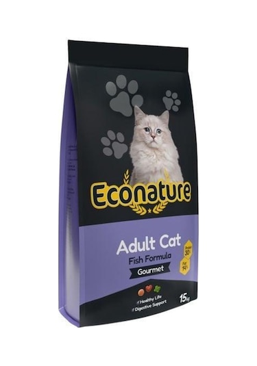 Econature Gurme Balıklı Yetişkin Kedi Maması 15 KG