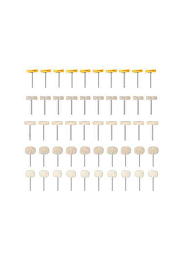 Geeroyoo 50 Adet 3.0mm Yün Keçe Cila Pedi - Metal, Taş Ve Mücevher Parlatma İçin Döner Alet Aksesuarı