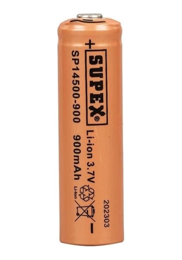 Supex Lityum Ion 3.7v 900mah Şarj Edilebilir Başlıklı Pil Sp14500-900s
