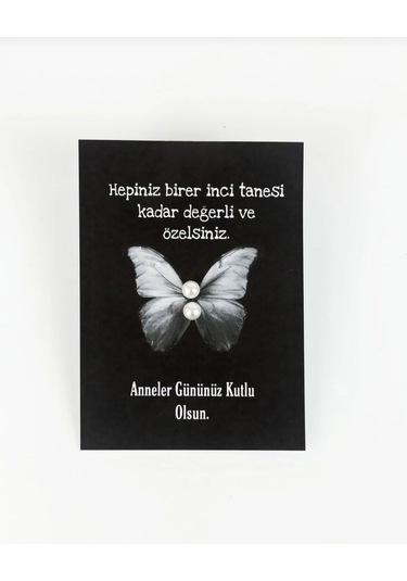 Anneler Günü Hediyesi Hediyesi 25 Çift Inci Küpe Kartlı Anneye, Anneme Hediye