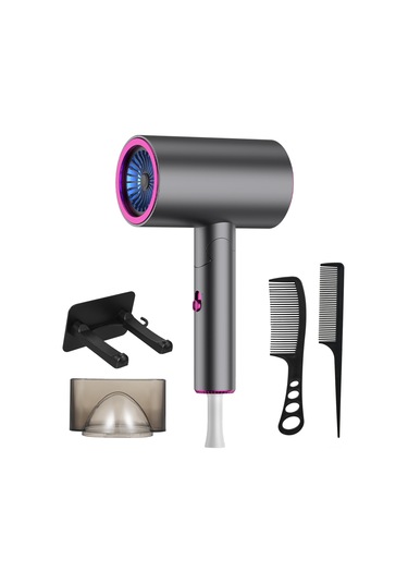 Skycity 1900w Ev/seyahat Fön Makinesi - Katlanabilir Tasarım, Mavi Işık Saç Koruma, 3 Ayar Güçlü/yumuşak Isı, Doğal Rüzgar , Akıllı Sabit Sıcaklık, Gri, Avrupa Standartı 220-240v