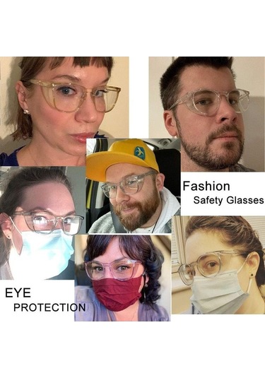 Trendooze Güvenlik Gözlükleri Kadın-erkek Saftey Anti-sis Şeffaf Mavi