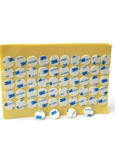 Yuvarlak Kesim Güçlü Çift Taraflı Köpük Bant 15 Mm Çap - 500 adet