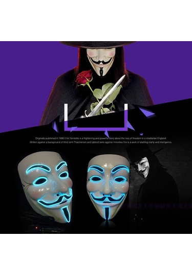 Wezone "led Işık Maskesi - 4 Modlu, 10 Renk Seçenekli, Parti Ve Kostüm Aksesuarı" Yeşil