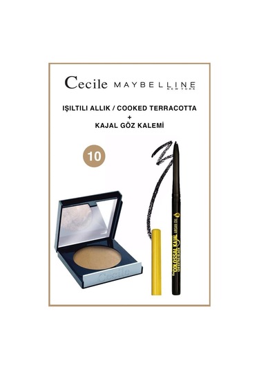 Cecile Işıltılı Yanaklar-akmayan Dağılmayan Kajal Makyaj Seti 10