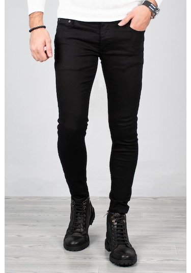 Deepsea Siyah Skinny Kesim Erkek Kot Pantolon 2004157 Siyah