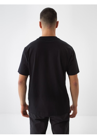 Xint Siyah Pamuk Dokulu Regular Fit Tişört 502223