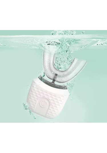 Ultrasonik Elektrikli Diş Fırçası, Yetişkinler İçin U Şekilli Otomatik Diş Fırçası 360 Tüm Ağız Diş Fırçası Beyazlatma Kablosuz Şarj