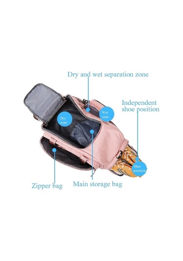 Tongxida Buyuk Kapasiteli Spor Spor Kuru-ıslik Ayirma Ayakkabi Pozisyonu El Sırt Çantası Kırmızı Kırmızı