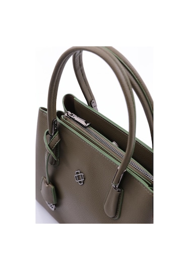 Dgn 549 Kadin Çiçek Süslemeli Fermuarli Çanta 549-2323-R0641 Haki