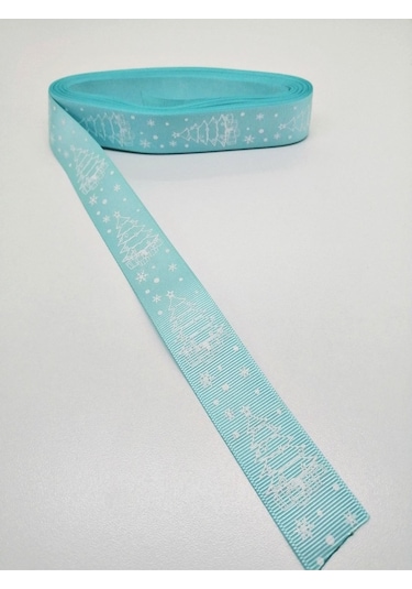 FdayAksesuar Mavi Çam Ağacı Grogren Kurdele 2,5 cm 2 m FRDY24151