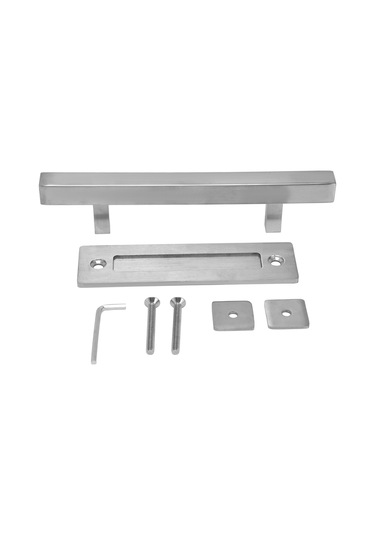 Çift Taraflı Ahır Kapı Kolu Fırçalı Paslanmaz Garaj Dolap Kolu Huiliang