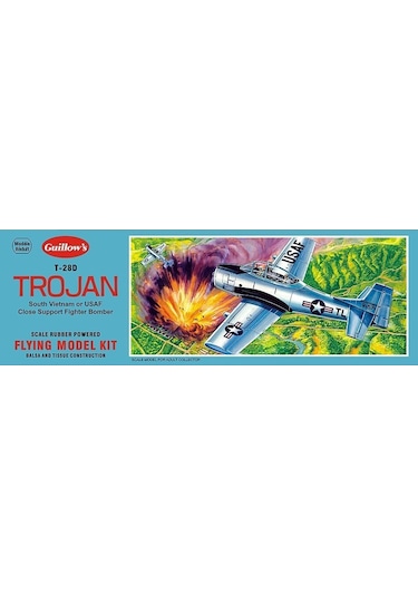 901 1/30 N.A. TROJAN -40 CM.-LASTİK MOTORLU UÇAK K