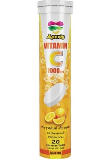 Apexis Vitamin C 1000 MG 20 Efervesan Tablet