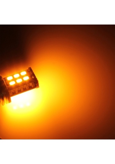 Diğer 2 Adet 1157/bay15d 3w 15 Smd-3528 Led Araba Dönüş Işığı, 12v Dc Sarı Sarı Işık
