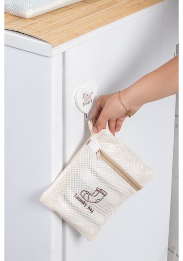 Porsima 3131 5 Parça Çamaşır Yıkama Filesi Fermuarlı Bölmeli Yıkama Filesi Renkli