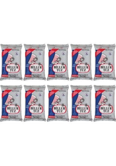 Billur Tuz Rafine İyotlu 10 x 1500 G