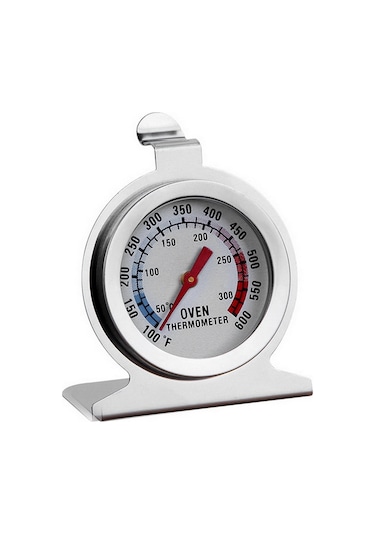 Singree Paslanmaz Çelik Fırın Termometresi, 50-300 C/100-600 F Aralığında Çift Ölçekli, 7x6cm, Tek Adet