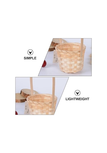 Xiaaokeji 18 Adet Bambu Örgü Sepet Ev Depolama Sepeti Bitki Kutusu-s Kahverengi