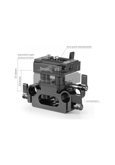 Smallrig Dbc2272b Evrensel 15mm Ray Taban Plakası