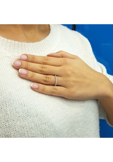 Lova 0,20 Karat Pırlanta Yarımtur Yüzük - 1030218