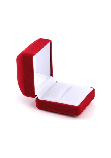 Kadife Kırmızı İnce Bayan Hediye Yüzük Kutusu Tkt03