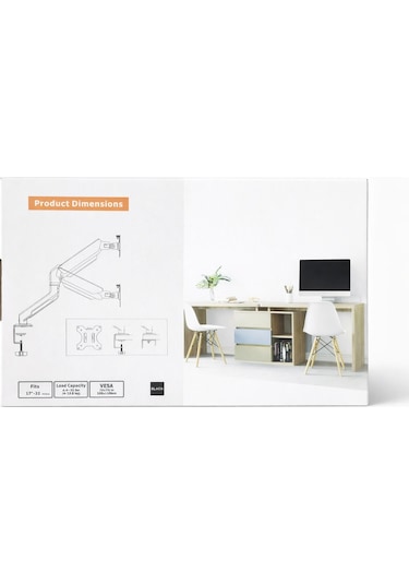 Dy-02 Profesyonel Amortisörlü Çiftli Monitör Askı Kolu 17" - 32"