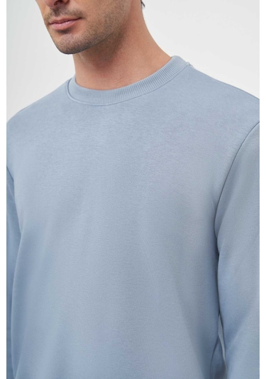 Morven Erkek Mavi Basic Bisiklet Yaka Sweat-shirt 25ks063005300 Mavi Mavi