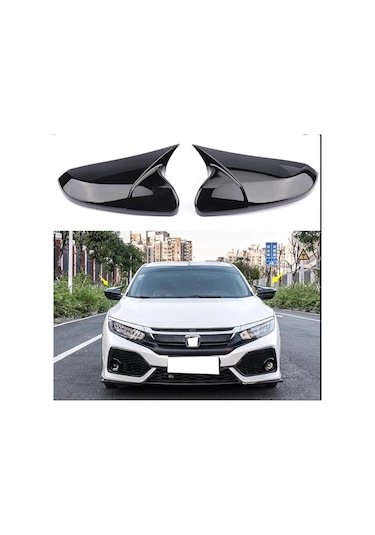 Honda Civic Fk7 Yarasa Ayna Kapağı Piano Black Parlak Siyah