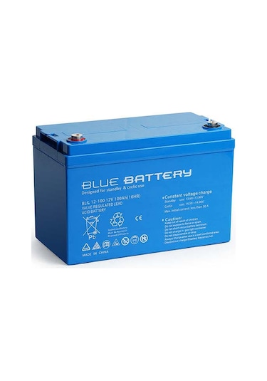 Blue Battery 12 Volt 100 Amper Jel Akü Derin Döngü Blg12-100 Deep