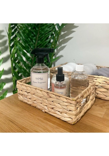 The Mia Hasır Dikdörtgen Sepet 25x16x8 Cm Spt0068