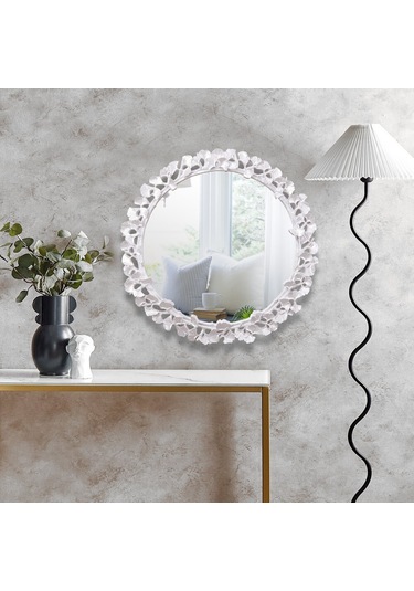 Clove Yuvarlak Ayna İnci Ceviz