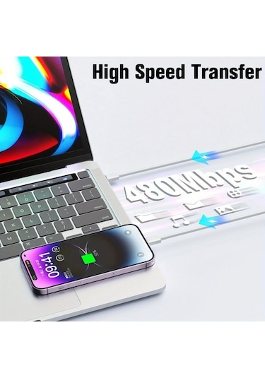 Honeybeeshop Tekgene C Tipi Yıldırım 1 8 M 30w Pd Hızlı Şarj Kablosu Mfi Sertifikalı Lightning Usb C İphone 14 13 12 11 Pro Max X 7 6 Plus Se Uyumlu