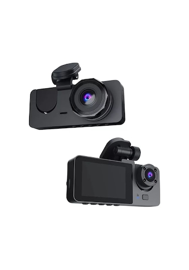 2 İnç 3 Kameralı 1080p Yol Kayıt Araç Kamerası Araç Kamera
