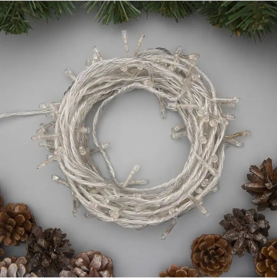 Luazon Lighting Yeni Yıl Ağacı İçin Beyaz Işık Zinciri 10 Metre 15288213 Beyaz