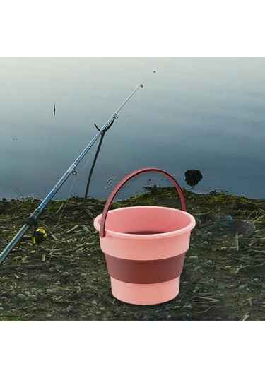 Suntek Ev Temizliği Için Saplı Katlanabilir Kova Kolay Pembe Pembe Diğer