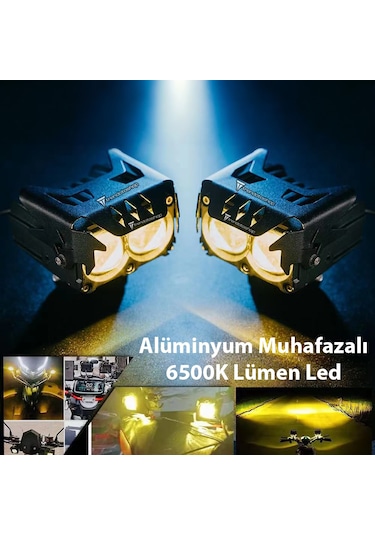 Binocus Çift Renkli Universal Off Road Sis Farı Mini Spot Lens Le
