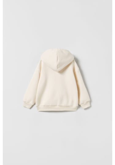 Unisex Çocuk Beyaz Renk Alt Üst Eşofman Takımı Cool Day New York Baskı Detaylı Ekru