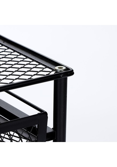 Suntek Mutfak Baharat Rafı 3 Katlı Tezgah Üstü Düzenleyici Siyah