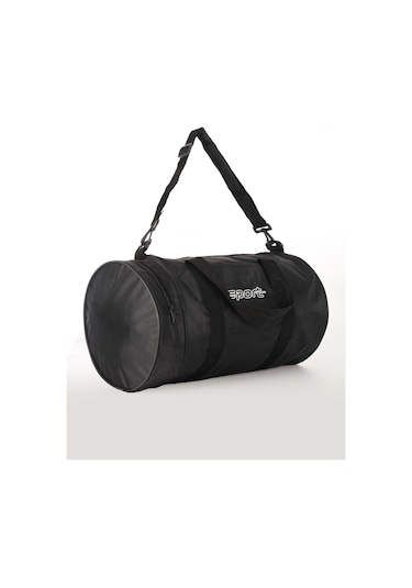 Strong Bag Kumaş Silindir Unisex Spor ve Seyahat Çantası Siyah
